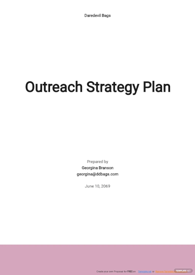 outreach strategy plan template