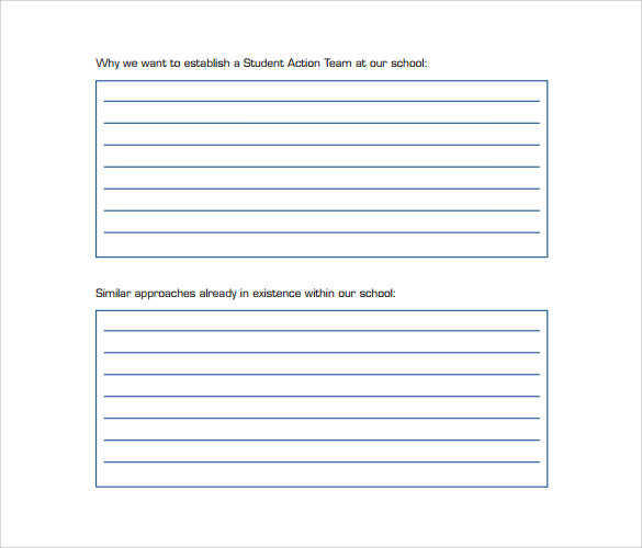 personal student action plan example