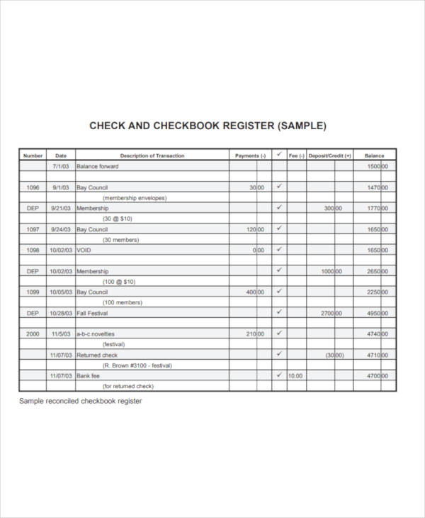 printable checkbook register template