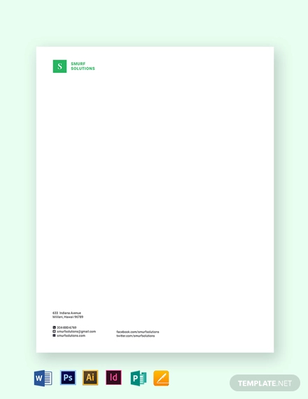 printable small business letterhead template