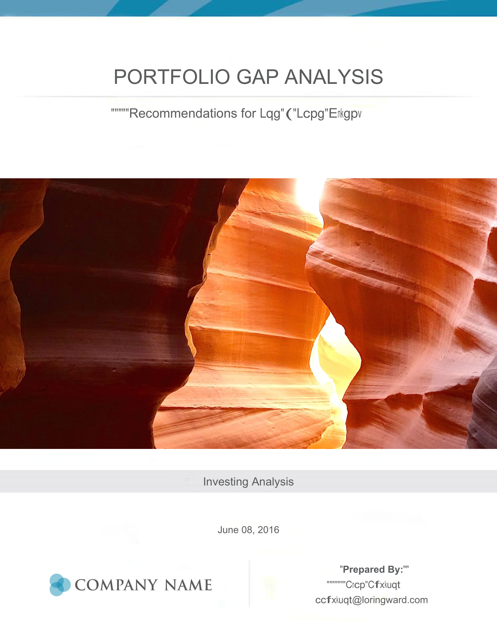 Product Portfolio Gap Analysis Example