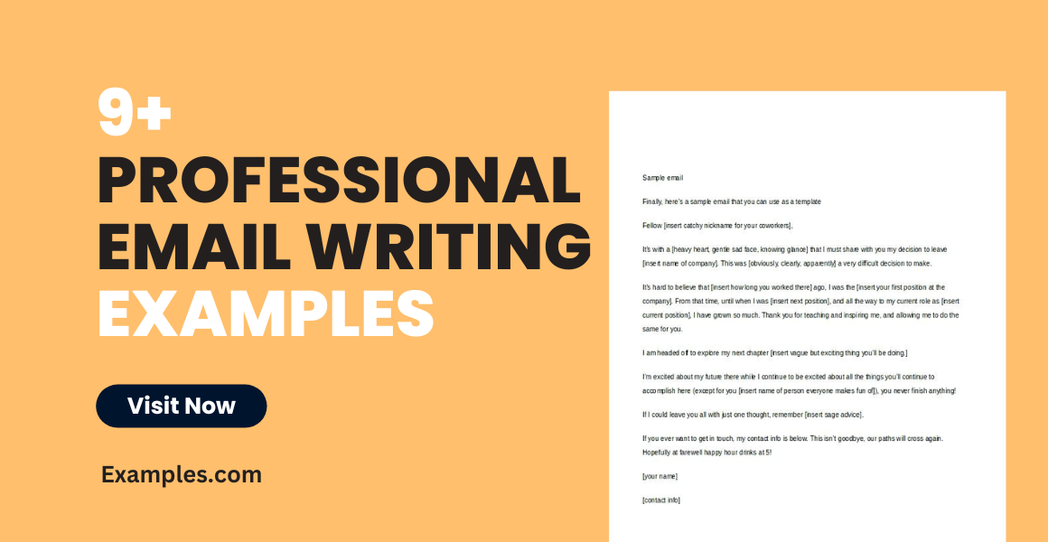 Professional Email Writing Examples