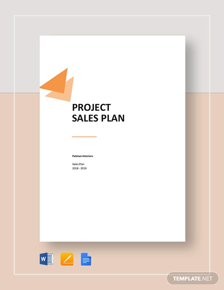 Project Sales Plan Template