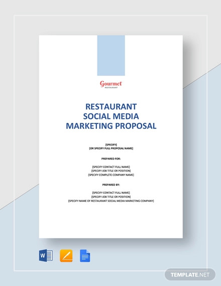 restaurant social media marketing proposal template