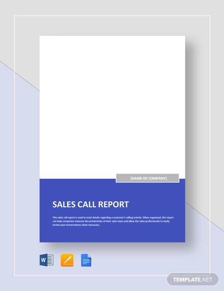 SALES CALL report