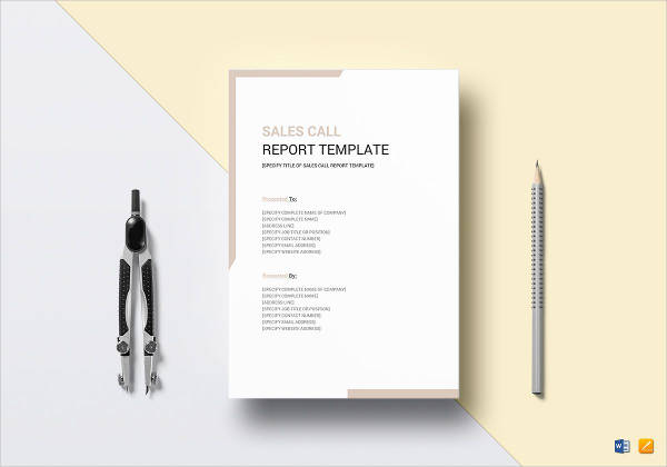 Sales Call Report Example Design