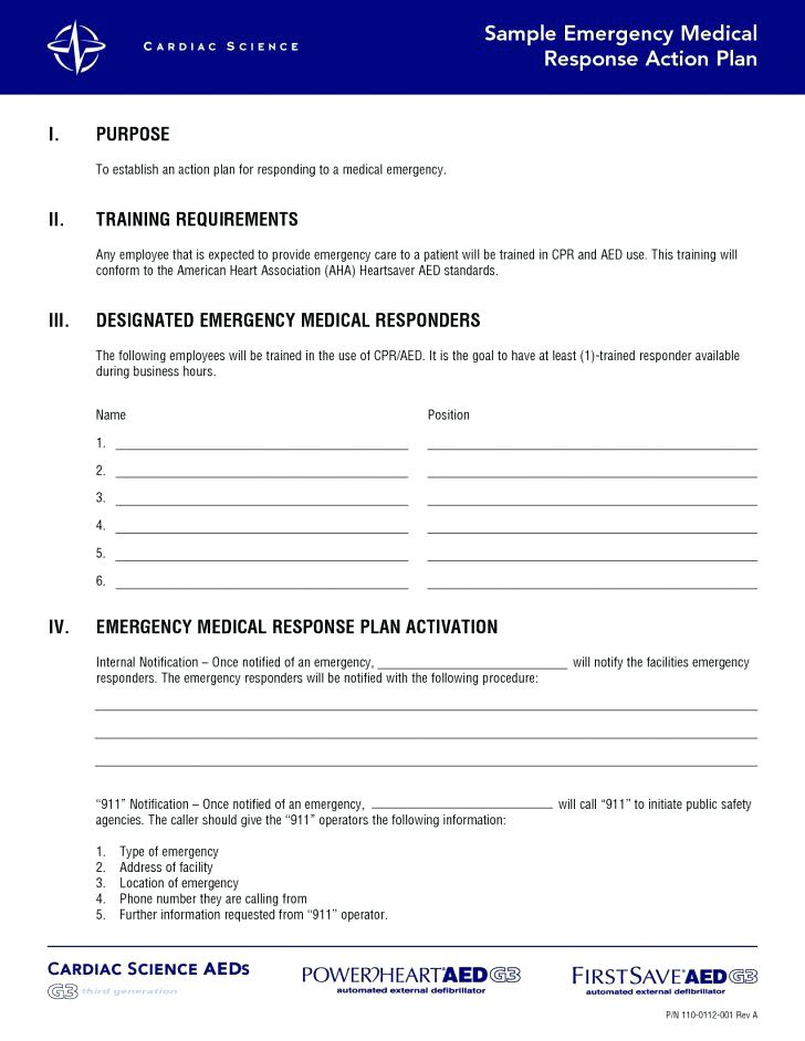 Medical Emergency Response Plan Template from images.examples.com