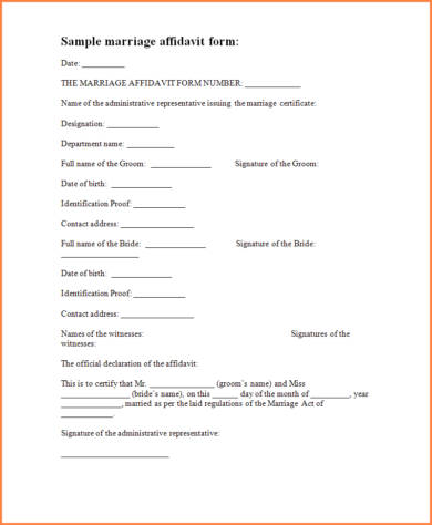 Free Affidavit Form Examples - 44+ PDF | Examples