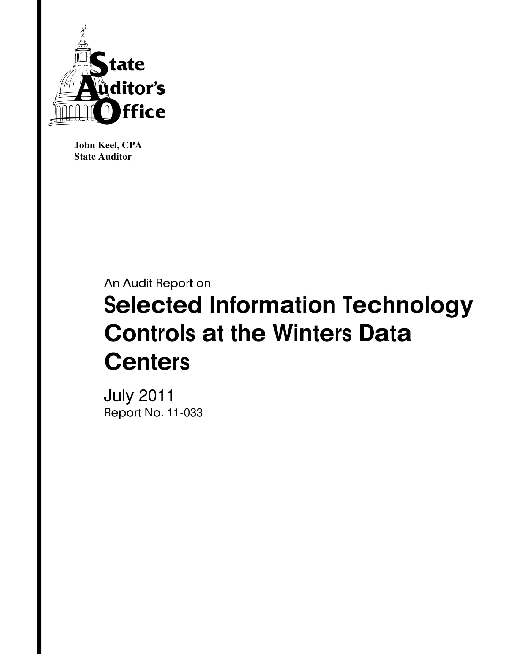 selected information technology controls and management systems report example 01
