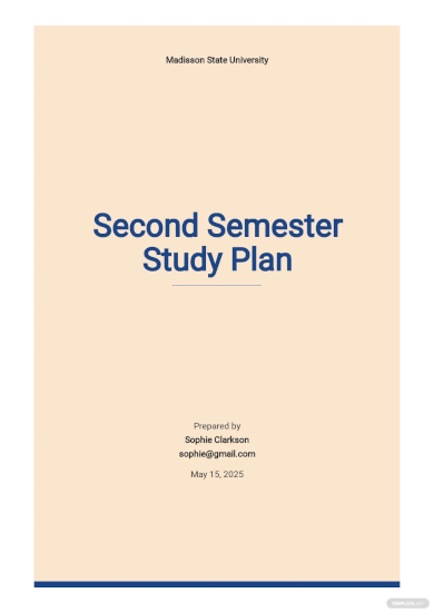 semester study plan template