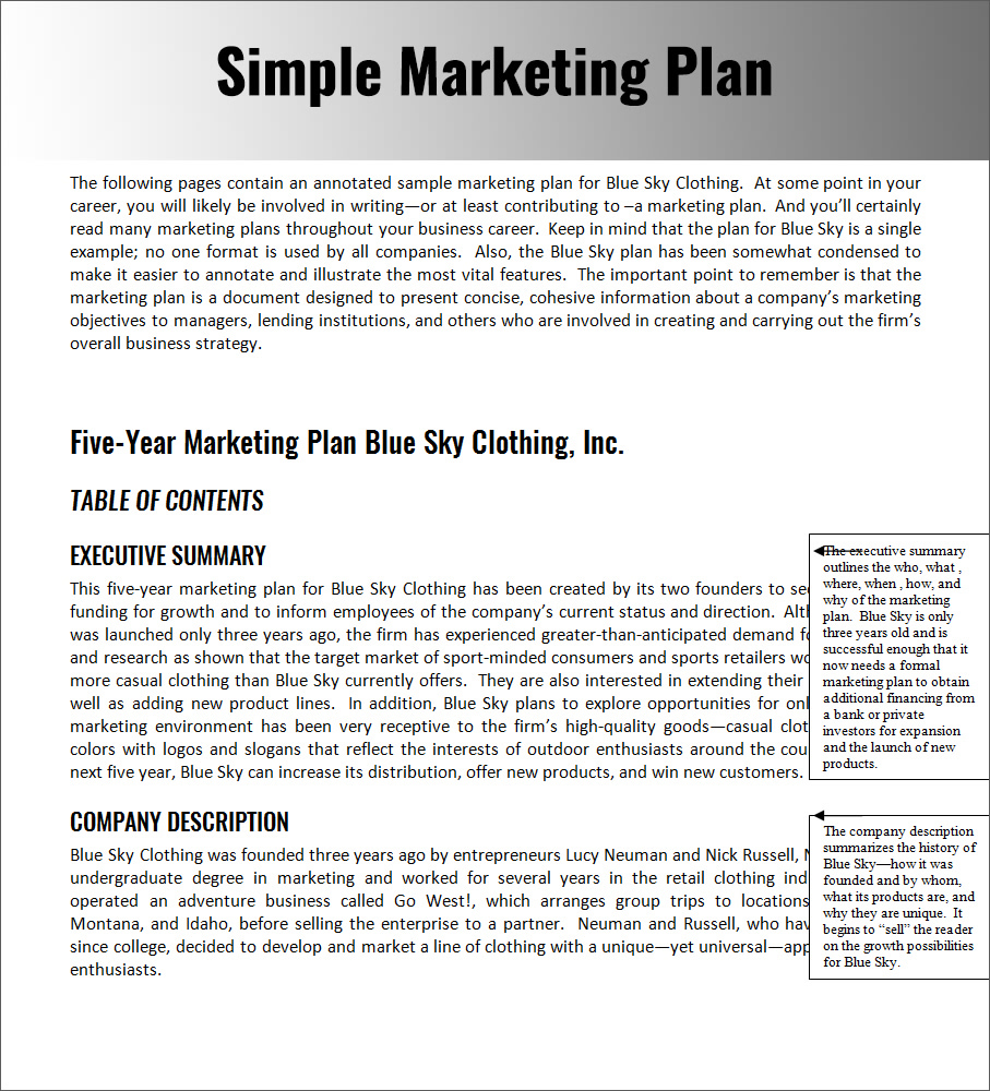 simple editable marketing plan proposal example
