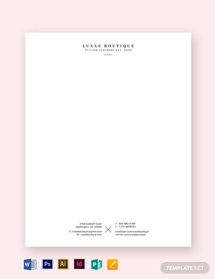 simple small business letterhead template