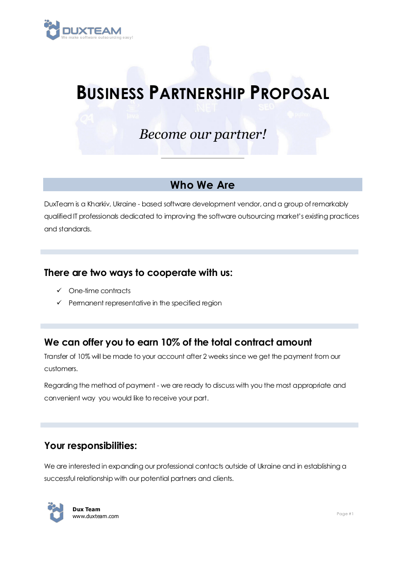 Business Partnership Proposal Examples, Format, Pdf Examples