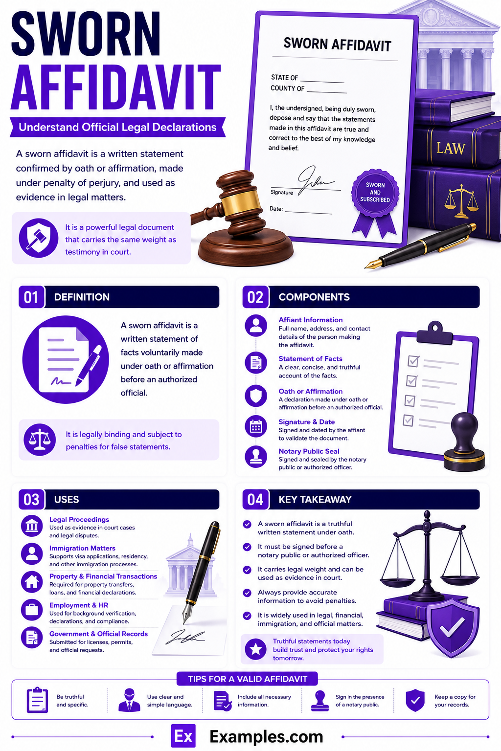9+ Sworn Affidavit Form Examples to Download