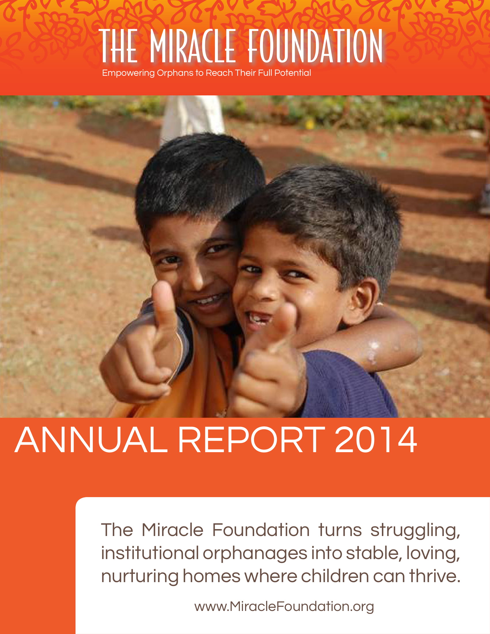 The Miracle Foundation NGO Annual Report Example