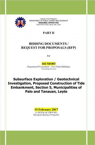 tide embankment construction bid form example1