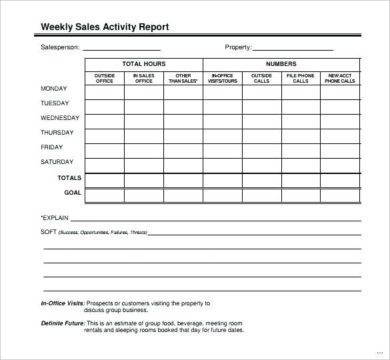 weekly sales activity report sample1