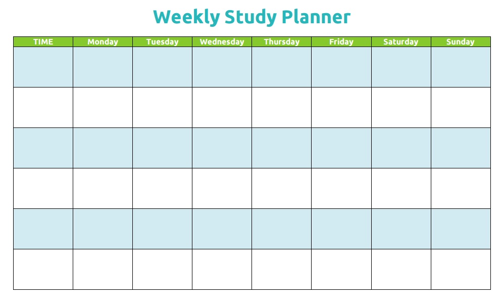 Weekly Study Schedule Template Download Printable Pdf Templateroller 