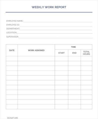 Weekly Work Report Template from images.examples.com