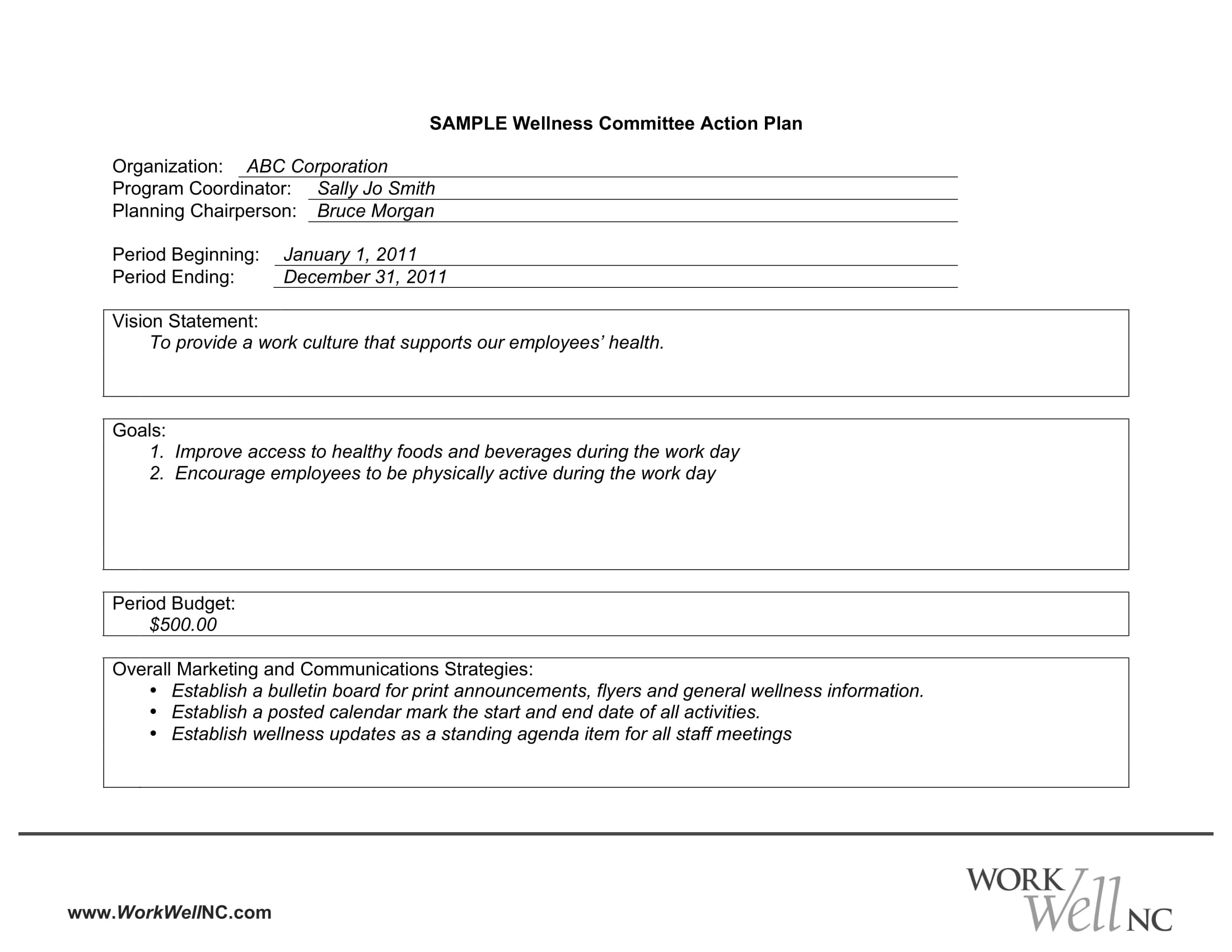 Strategic Plan Action Plan Template 1019