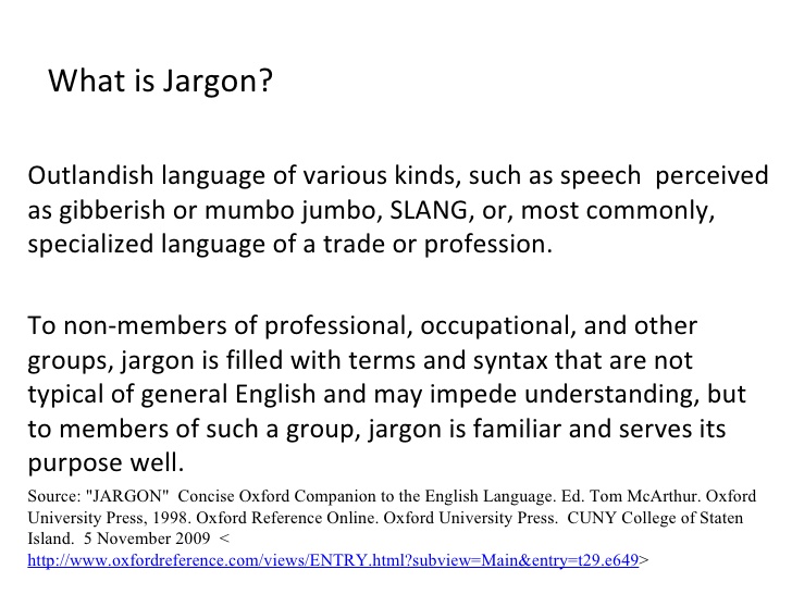 the literary jargon