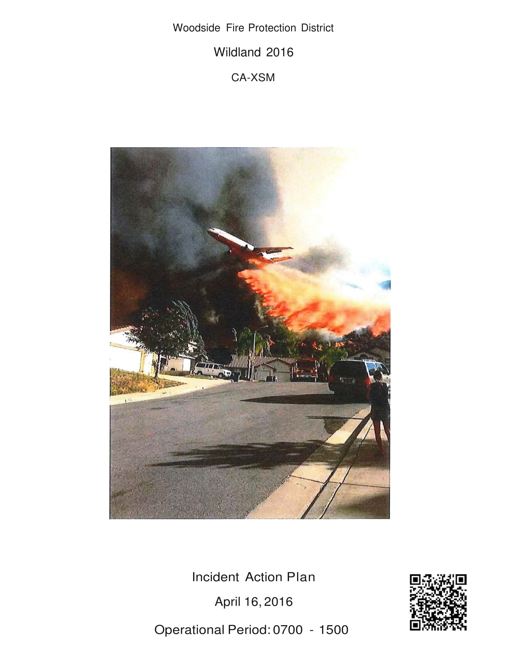 wildland fire protection incident action plan example
