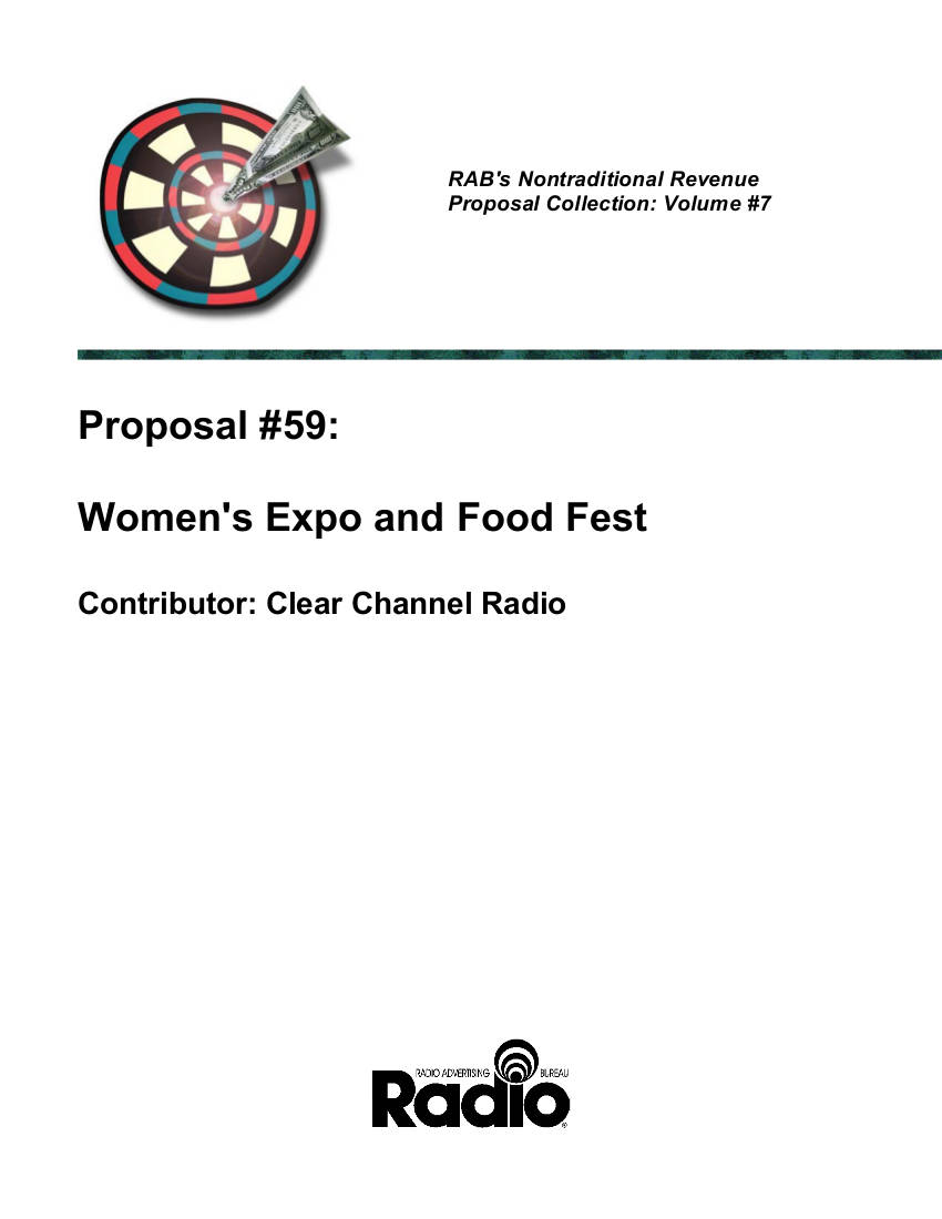 Women’s Expo and Food Fest Event Proposal Example