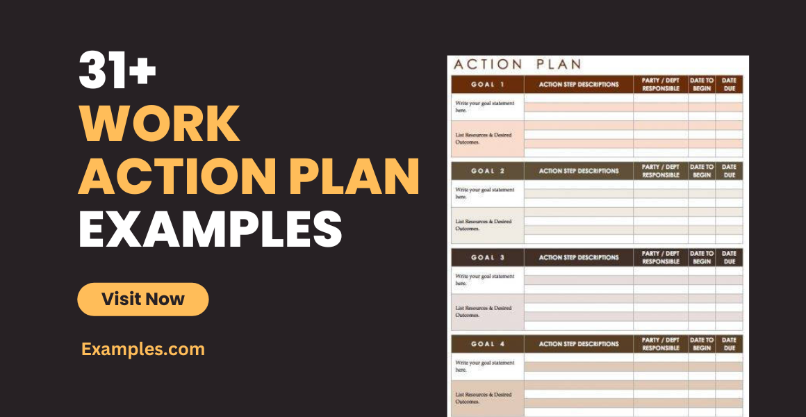 Work Action Plan Examples