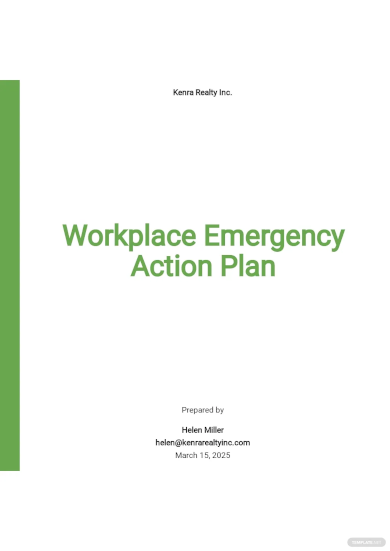 workplace emergency action plan template