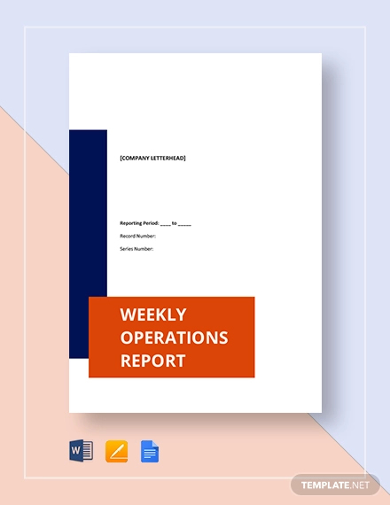Weekly Operations Report 10  Examples Format Word How to Come Pdf