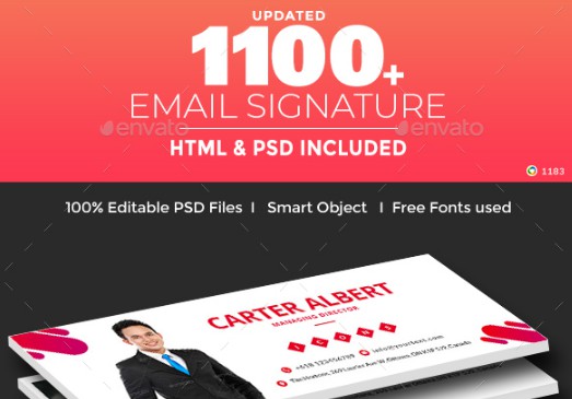 1100 Electronic Store Email Signature Example
