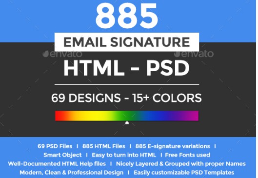 885 Electronic Store Email Signature Example