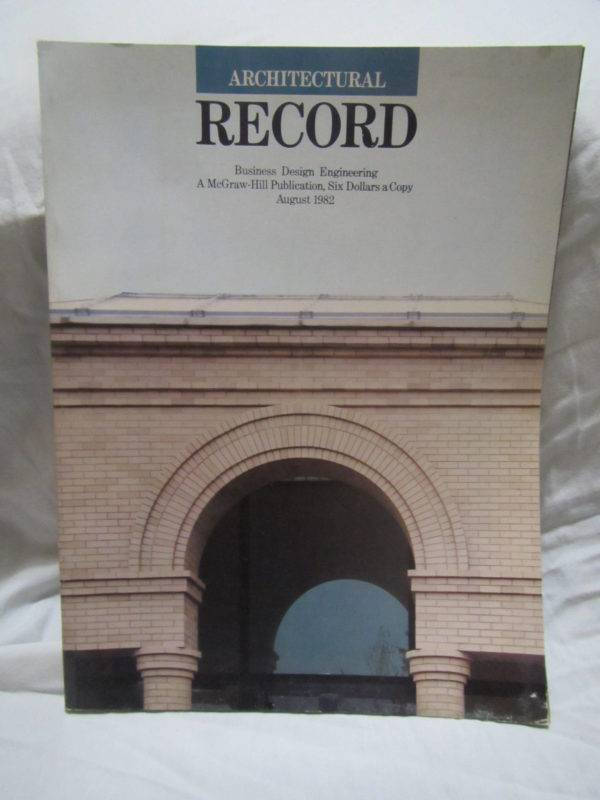 architecture record august 1982 magazine