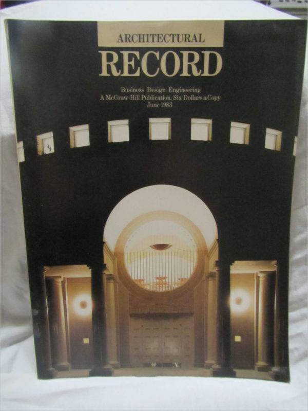 architecture record june 1983 magazine