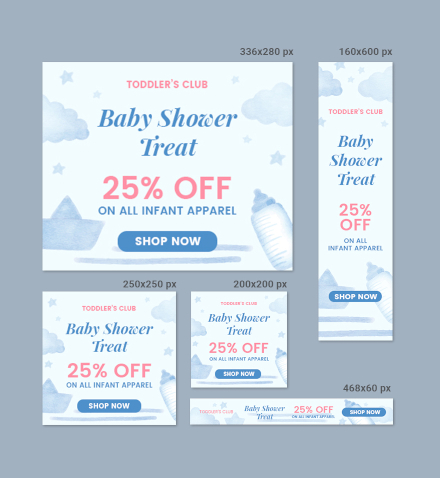 baby shower banner template