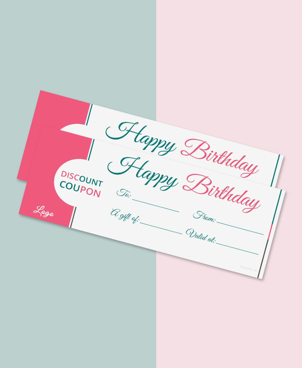 blank birthday coupon template