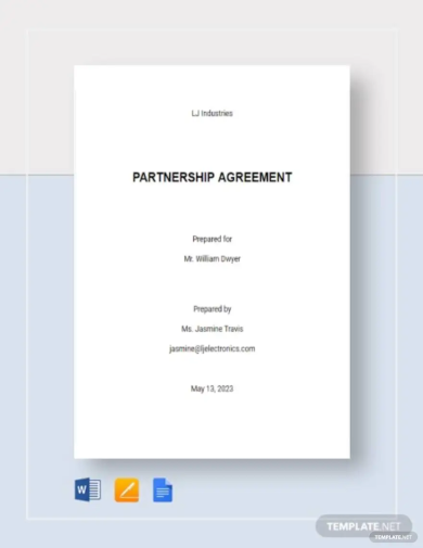 Blank Partnership Agreement Template