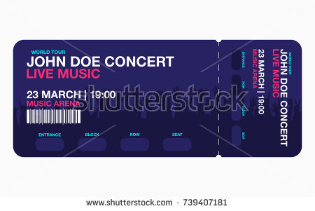 concert ticket live clip examples template illustrations example vector party tickets sample similar