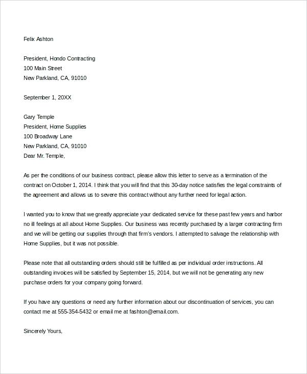 Sample Attorney Termination Letter from images.examples.com