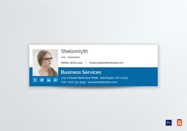 Business Service Email Signature Template