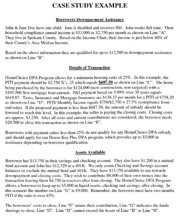 example of a written case study analysis