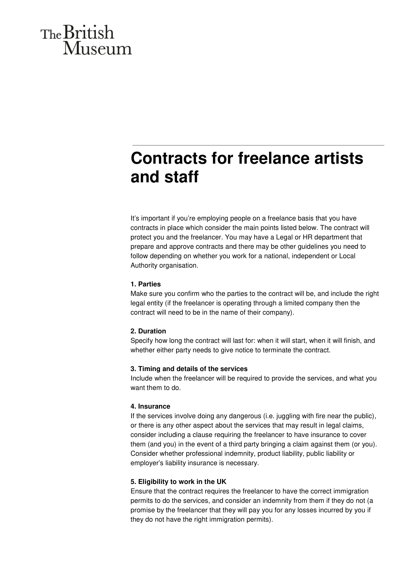 Freelance Developer Contract Examples