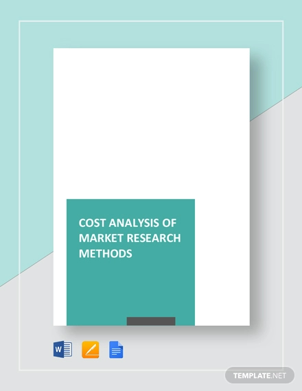 cost analysis of market research methods template