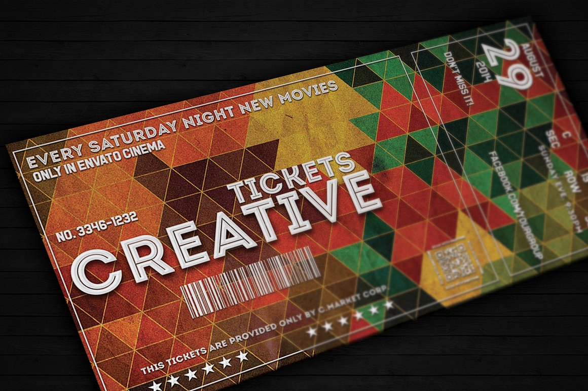 creative event ticket design