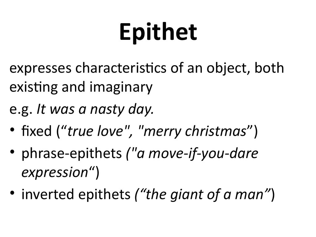 Definition of Epithet