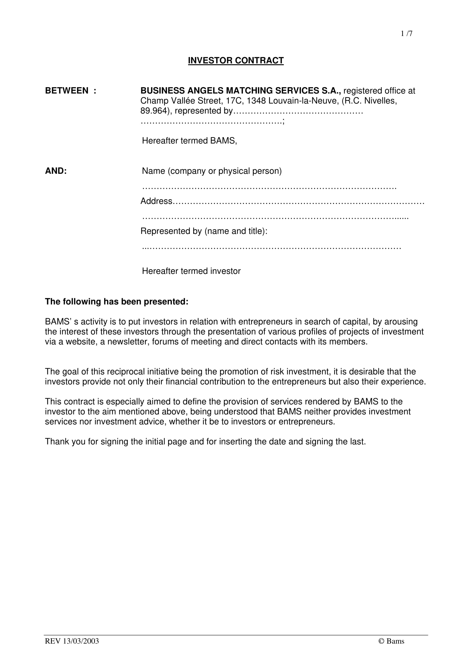 22+ Personal Investment Agreement Examples - PDF  Examples With shareholders agreement template for small business