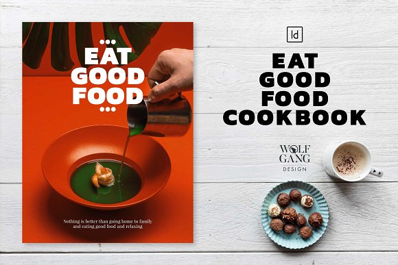 eat good food recipe cookbook catalog template
