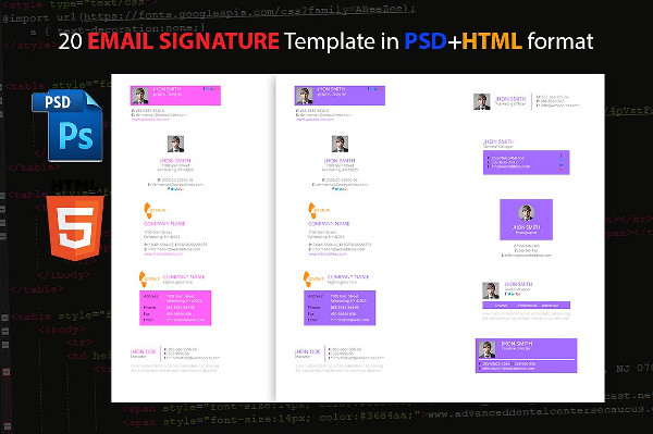 Email signature Example