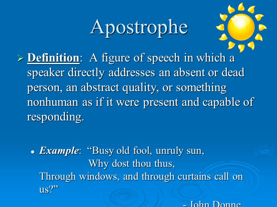 Examples Of Apostrophe | World of Example