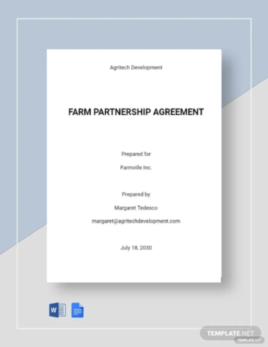 Farm Partnership Agreement Template